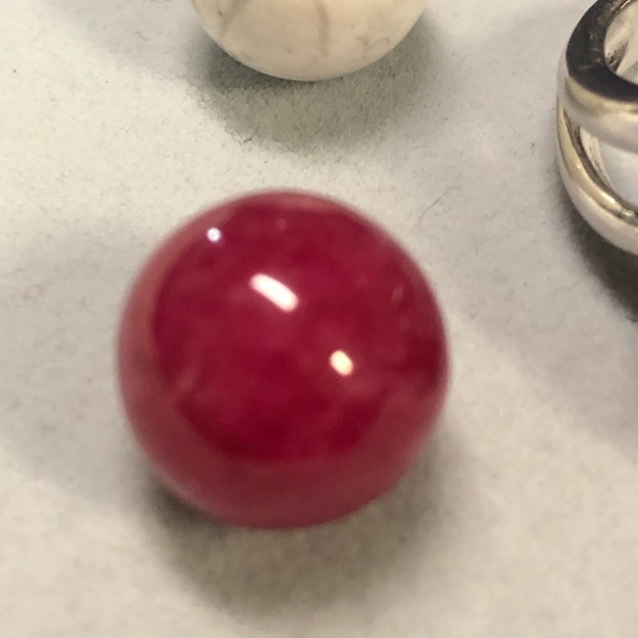 STERLING SILVER INTERCHANGEABLE MARBLE STONE RING - Picture 5 of 12